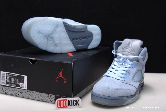 Official Maikesneakers DD9336-400 Air (W) Retro 5 Bluebird Jordan 0814